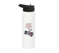 Premi Start per iniziare il controller da gioco retrò Art Stainless Steel Insulated Water Bottle
