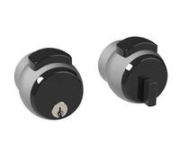 MERONI SERRATURE Serratura Pomolo per Porta - Serratura di Sicurezza con Pomolo PremiApri, Ideale per Porte di Uffici in Legno Metallo Alluminio Vetro, Con Chiave, Made in Italy (Argento)