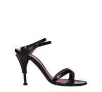 Premiata Black Leather Stiletto Heel Sandals - EU39/US9