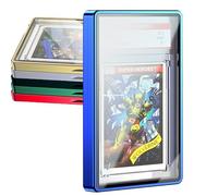 Premiata Custodia per Carte Protettiva con Cornice in Metallo, Magnetica, Impilabile, Custodia in Alluminio e Vetro per Carte, Display Anti-UV e Antigraffio per Carte Sportive e da Gioco