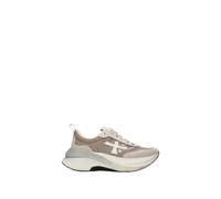 PREMIATA Hill Sneaker in Suede e Materiali Tecnici Beige | Maxi Suola Ergonomica, Suola 5 cm, Logo Laterale, Tomaia Mista Suede, Fodera in Pelle