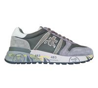 Premiata scarpe da uomo sneaker in nylon e camoscio LANDER_7706 verde-grigio