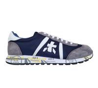 Premiata scarpe da uomo sneakers in nylon e camoscio Lucy 7089 bianco e blu
