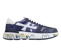 Premiata scarpe uomo sneaker camoscio tessuto MICK_7209 blu-bianco