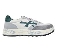 Premiata scarpe uomo sneaker camoscio tessuto NOUS_7727 bianco-verde