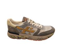 Premiata, ,Shoes ,Uomo ,Multicolore ,43 EU Sneakers Mick in Nylon e Camoscio Grigio Logo Giallo