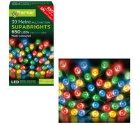 Premier 650 Multi-Azione Ultraluminosi Luci LED su Verde Cavo - Multicolore