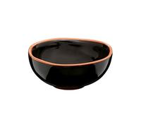 Premier Calisto-Set di 2 Mini Ciotole in Terracotta Smaltata Nera, Nero, 2 Pezzi