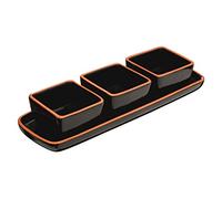 Premier Calisto-Set di Piatti da Portata, Colore: Nero, Terracotta Smaltata, 1 Pezzo