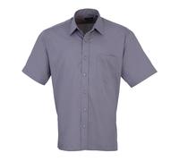 Premier Camicia a maniche corte Poplin PR202 - Unisex Formal Workwear Office (A)