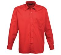 Premier Camicia a maniche lunghe Poplin (PR200) - Abbigliamento da lavoro uf (A)
