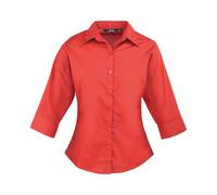Premier Camicia Poplin a maniche 3/4 da donna (PR305) - Camicia da lavoro in pia