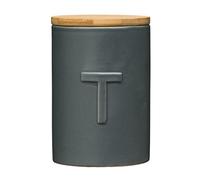 Premier Fenwick Barattolo Metallica Porta tè, bambù/Dolomite, Grigio