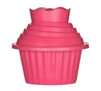 PREMIER Housewares 0104501 Set di 3 Stampi per Cupcake Gigante, in Silicone, Rosa