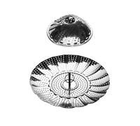 PREMIER Housewares 0408181 Vassoio per Cottura a Vapore, Ripiegabile, in Acciaio Inox, Diametro 14-24 cm