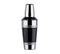 PREMIER Housewares 0507786 Cocktail Shaker in Acciaio Inossidabile Effetto Martellato Banda Nera