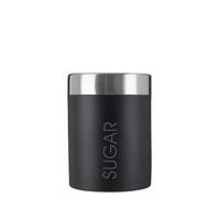 PREMIER Housewares 0508677 Barattolo per Zucchero, Coperchio in Acciaio Inox Satinato, Nero