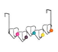Premier Housewares 0509730 Appendiabiti da Porta, Cromato, 5 Ganci, Palle di Plastica, Multicolore