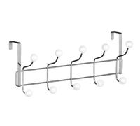 Premier Housewares 0509734 Appendiabiti da Porta, Cromato, 10 Ganci, Palle di Plastica, Bianco