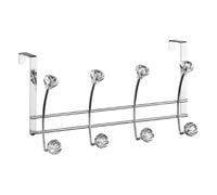 Premier Housewares 0509868 Appendiabiti da Porta, Cromato, 8 Ganci Diamantes Chiari