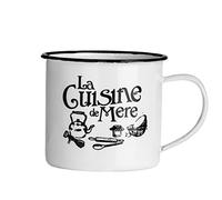 Premier Housewares 0509894 La Cuisine De Mere Tazza, Smalto, Bianco