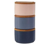 Premier Housewares 0723017 - Contenitore in bambù, dolomite, blu/rosa