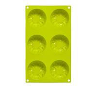PREMIER Housewares 0805001 Stampo per 6 Dolci a Forma di Margherita in Silicone, Verde Lime