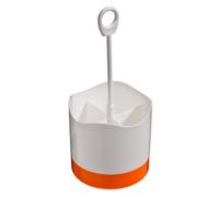 PREMIER Housewares 0805156 Barattolo per Posate, 4 Scomparti, Plastica, Arancione/Bianco