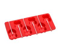 Premier Housewares 0805239 Set 6 Stampi per Dolci, a Forma di Cuore, in Silicone, Rosso