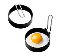PREMIER Housewares 0806406 Set di 2 Anelli per Cuocere Le Uova Antiaderenti con Manici Pieghevoli