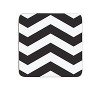 PREMIER Housewares 1203623 Chevron Set di 4 Sottobicchieri, Sughero, Nero