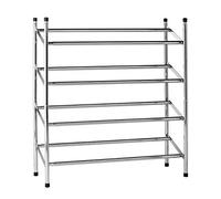 PREMIER Housewares 1900234 Scarpiera, 4 Livelli, Struttura Cromata Allungabile