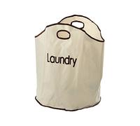 Premier Housewares 1900751 Portabiancheria, Doppia Maniglia, in Poliestere, Beige