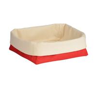 Premier Housewares 1901103 Cestino per Pane in Poliestere Rosso e Cotone Crema