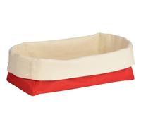 Premier Housewares 1901107 Cestino per Pane in Poliestere Rosso e Cotone Crema