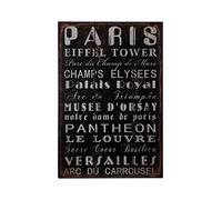 PREMIER Housewares 2800699 Paris Targa da Parete in MDF