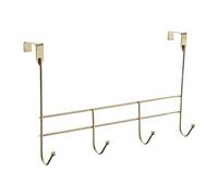 Premier Housewares 4 Ganci Appendiabiti da Porta, Gold, 10 x 40 x 25 cm