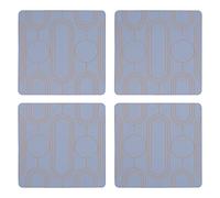 Premier Housewares 4 pezzi Frosted Deco Blue Coasters