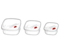 Premier Housewares 805162 Contenitori di Plastica, Set di 3, Trasparente