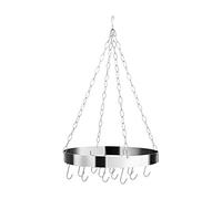 Premier Housewares Appendino Rotondo da Soffitto con Ganci Cromati, Cromo, Argento