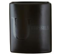 Premier Housewares Barattolo per utensili in ceramica con scritta, colore: Nero
