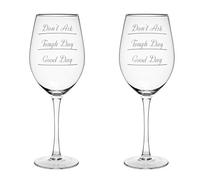 Premier Housewares - Bicchieri da vino, Trasparente, 27 x 9 x 9 cm