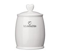 Premier Housewares Charm - Barattolo da tè, Ceramica, White, 14 x 14 x 20 cm