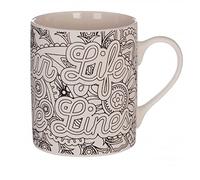 Premier Housewares Colour Your Life Outside The Lines Mug