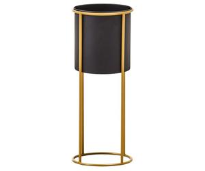 Premier Housewares - Fioriere, nero, oro, taglia unica