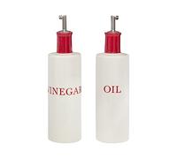 Premier Housewares - Hollywood - Set Olio e aceto, Colore: Rosso/Panna, Set di 2