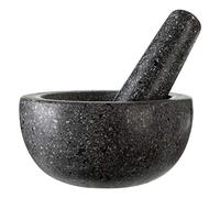 Premier Housewares - Mortaio e pestello, 7 x 14 x 14 cm, in Granito, Colore: Carbone