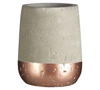 Premier Housewares Neptune Bicchiere Portaspazzolini, Calcestruzzo E Rame, Grigio, 8x8x10 cm
