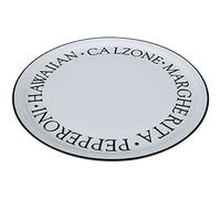 Premier Housewares, piatto per pizza in porcellana nera, 30 x 30 x 2, bianco, 1 unità