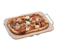 Premier Housewares - Pietra per Pizza con Tagliere in gres/Supporto Cromato, Naturale